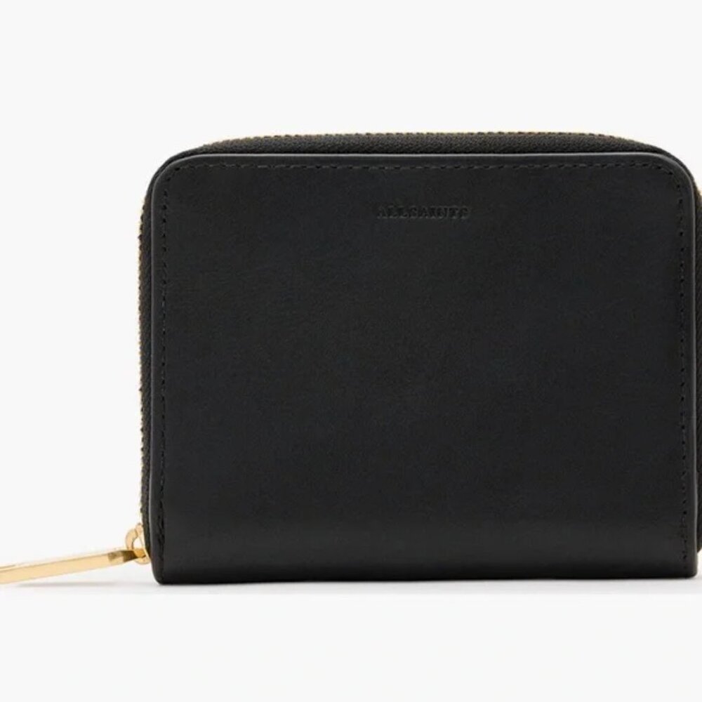 AllSaints Lena Hex Leather Zip Wallet - NWT - Picture 2 of 9